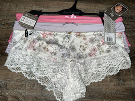 Daisy Fuentes Womens Hipster Perfect Fit Underwear Panties 3-Pair Nylon (K) ~ 2X - £15.24 GBP