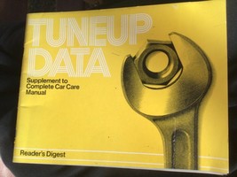 Vintage 1981 Readers Digest Tuneup Data Supplement To Complete Car Care ... - $9.90