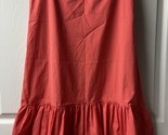 Vintage J Crew Ruffle Skirt Womens Size 2 Red Cotton Size Zip Classic 80&#39;s - $29.65