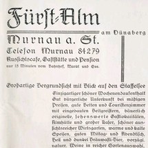 1940 Prince Alm Hotel Restaurant Murnau Advertisement Germany Import DWMM3 - $41.13 CAD