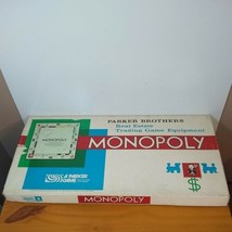 Vintage 1961 Monopoly Board Game Parker Brothers w/ Original Pieces... - £10.72 GBP