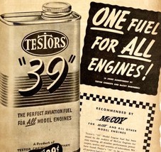 1949 Aviation Testors 39 Airplane Model Fuel Advertisement McCoy Engines - $32.50