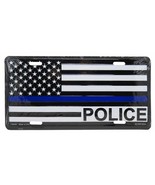 USA Thin Blue Line Police Letters 6&quot;x12&quot; Aluminum License Plate Car Tag ... - $6.69 CAD