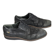 Ecco Women&#39;s Black Size 44 Lace Up Wingtip Oxford Casual Loafers Suede Shoe - $42.07
