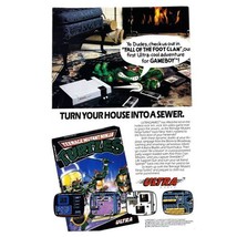 Teenage Mutant Ninja Turtles Nintendo NES Print Ad Vintage 1989 80s TMNT 6.5x10” - £13.14 GBP