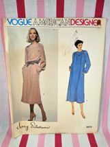Vintage 1979 Vogue American Designer Jerry Silverman Pullover Dress #2073  - £3.93 GBP