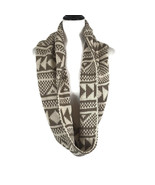 Altar&#39;d State Womans Scarf Brown Geometric print Infinity Scarf NEW - £13.31 GBP