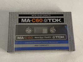 TDK MA-C60 Metal Bias Alloy Cassette Tape Blank High Coercivity SEALED Vintage - £38.71 GBP