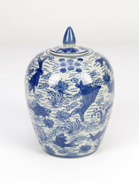 AA Importing 8.5&quot; Ginger Jar, Koi Pond Design - £40.95 GBP