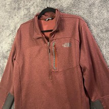 The North Face Sweater Mens Extra Large Maroon 1/4 Zip Pullover Winter O... - $13.89