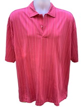 Bobby Chan lightweight silk blend pink coral short sleeve polo shirt siz... - £19.21 GBP