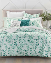 Charter Club Damask 100% Cotton Eucalyptus Mint Sateen Standard Pillow Sha NEW - £40.15 GBP