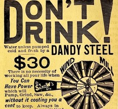 Smith &amp; Winchester Steel Mill 1894 Advertisement Victorian Water Pump 7 ... - $19.99