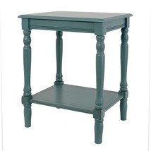 Simplify 24&quot; End Side Table, 24 X 19.5 X 15.75, Antique Teal - $118.99