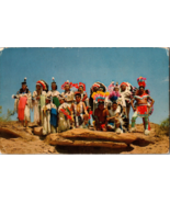 Vtg Postcard, Indians in Ceremonial Dress,Photo at Inter-Tribal Indian C... - £4.61 GBP