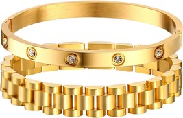Personalized Women Thick Link Bracelet Love Quote Name ID Engraved Link ... - £47.56 GBP