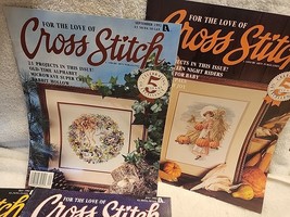 Lot of 4 &quot;For The Love of Cross Stitch&quot; Magazines Vtg 1992 - $361.75 MXN