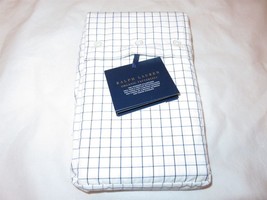 Rallph Lauren Tattersall Navy white standard pillowcases - £52.30 GBP