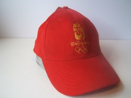 Beijing Olympics 2008 Hat Red One Size Stretch Fit Baseball Cap w/ Tags - £17.65 GBP