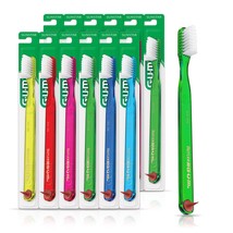 GUM Classic Soft Toothbrush, Includes Rubber Tip Dental Pick and Cover 1... - £22.31 GBP