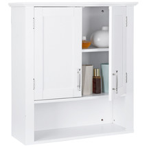 Organizing Cabinet Durable Bathroom Kitchen Cabinet Free Standing Cupboard White - £71.57 GBP