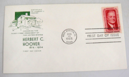 Herbert Hoover Birthplace FDC Farnam Cachet 1st Day Issue West Branch IA 1965 - £2.22 GBP