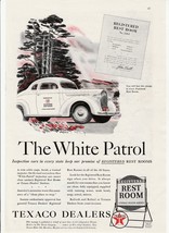 1938 Texaco Dealers Vintage Print Ad The White Patrol - £10.17 GBP