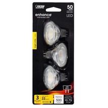 Feit Enhance MR16 GU5.3 LED Bulb Bright White 50 Watt Equivalence 3-Pack - £17.31 GBP