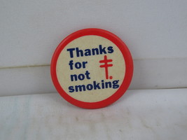 Vintage Cause Pin - Thanks for Not Smoking Lung Association - Celluloid Pin - £12.01 GBP