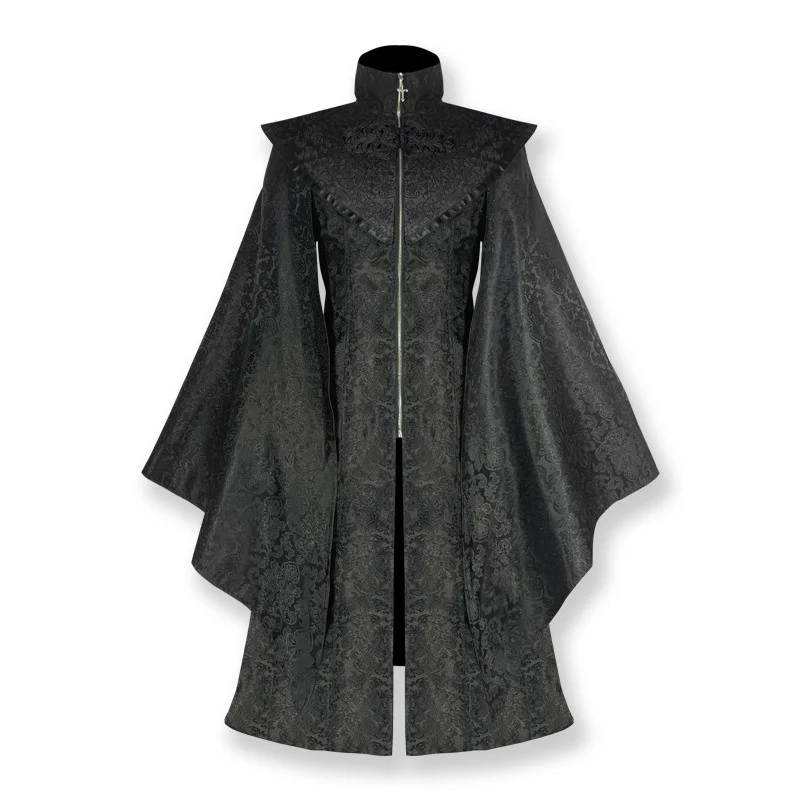 Medieval Wizard Coat Aristocratic  Coat Cosplay Dark Missionary - £468.99 GBP