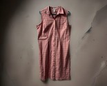 Vintage Cherokee Sleeveless Shirt Dress Womens Size XL Pink Plaid Knee L... - $21.66