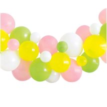 Assorted Spring Colors Latex Balloon Garland Kit In Pink, Yellow, and Gr... - $8.99