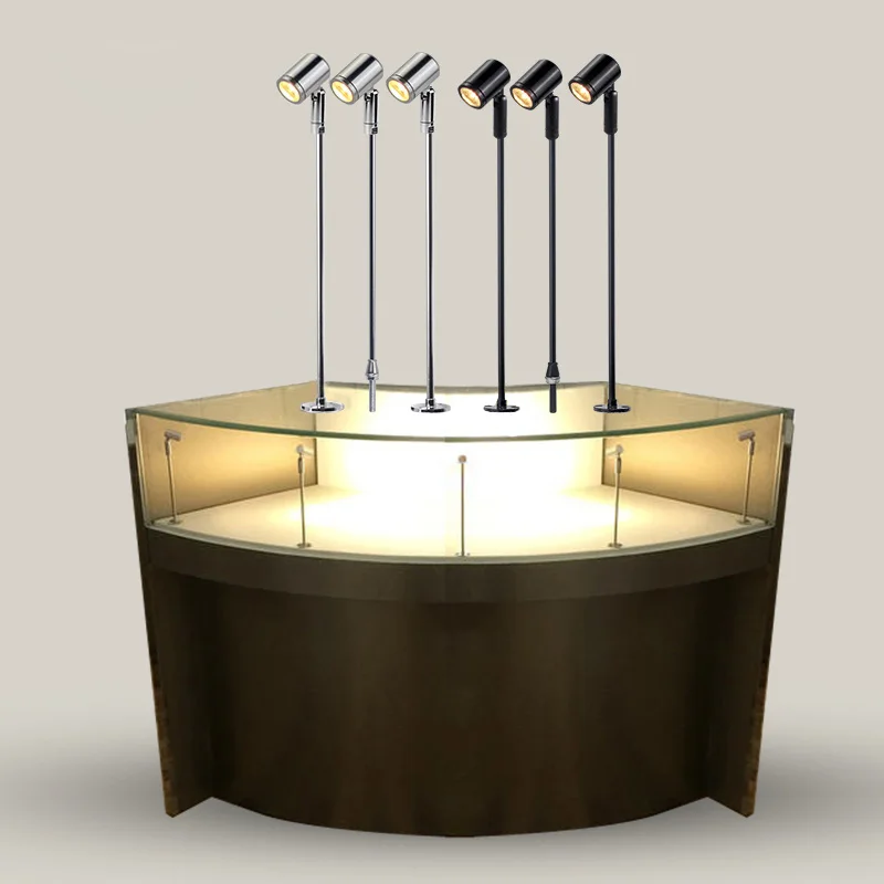 1W LED Picture Light Desk Lighting Stand Pole Lamp Spotlight Jewelry/Pho... - £133.04 GBP