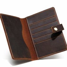Men Passport Case Cover Vintage Brown Credit Card Holder Women Wallet Purse Bag - £23.93 GBP