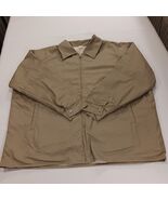 Full Zip Pockets Men's Tan/Khaki Coat Jacket Size 2XL Chest Measured 64" - $23.75