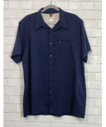 The North Face Shirt Mens Size XL Navy Blue Button Down Short Sleeve Out... - $24.99