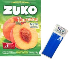 Zuko Durazno (Peach) Powdered Drink Mix (Pack of 12) and Tesadorz Resealable Bag - £14.60 GBP