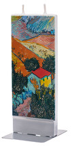 Flatyz Handmade Twin Wick Unscented Thin Flat Candle  - Van Gogh - Landscape wit - £15.00 GBP