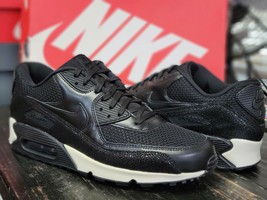 2014 Nike Air Max 90 Leather Black Pearl Training Shoes 705012-001 Men 11.5 - £86.90 GBP