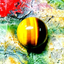 20mm+ Natural Tiger Eye Jasper Ball Crystal Sphere Home Decoration Divin... - $468.67 MXN
