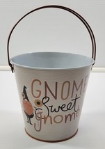 D) Greenbrier Gnome Sweet Gnome Small Metal Pail Bucket with Handle - $4.94