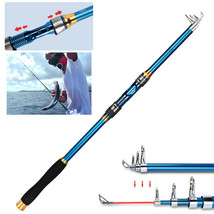 Fishing Rod Ultralight Carbon Fiber Telescopic Portable Sea Spinning Pole 2.1M - £21.32 GBP