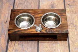 A dog’s bowls with a relief from ARTDOG collection - Pembroke Welsh Corgi  - £28.48 GBP