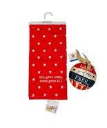 Primitives by Kathy Dishtowel 26 x 20 Red White Some Gave All and Bell 4... - £12.51 GBP