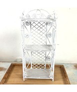 Vintage 1:12 Scale White Wire Dollhouse Bookcase – 6.25” Miniature Shelf - $37.68 CAD