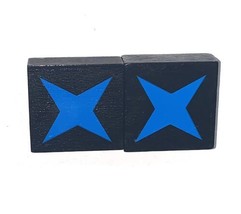 Qwirkle Replacement OEM 2 Blue Crisscross Tiles - £5.13 GBP