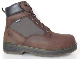 Timberland PRO Men&#39;s 6&quot; Brown Leather Composite Safety Toe WP Work Boots, #A121S - £115.80 GBP