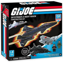 GI Joe Skystriker &amp; Night Raven Jet Fighter Construction Set (150 Total Pieces) - £18.95 GBP