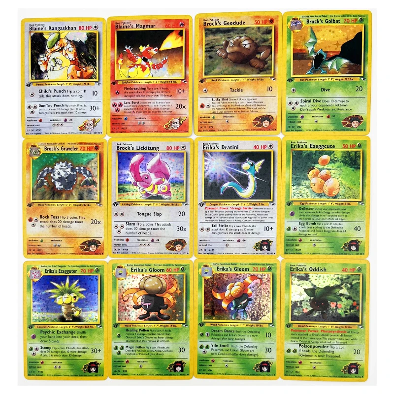 55pcs Pokemon PTCG Gym Heroes Moltres Toys Hobbies Hobby Collectibles Game - £31.71 GBP