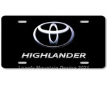 Toyota Highlander Inspired Art on Black FLAT Aluminum Novelty License Ta... - £14.38 GBP